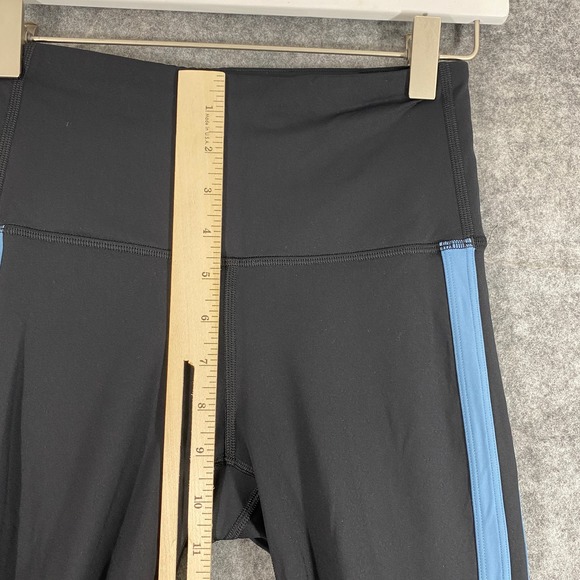 Lululemon Leggings 4 Black Blue Zip The Line Crop High Rise Capri Workout - Picture 9 of 16